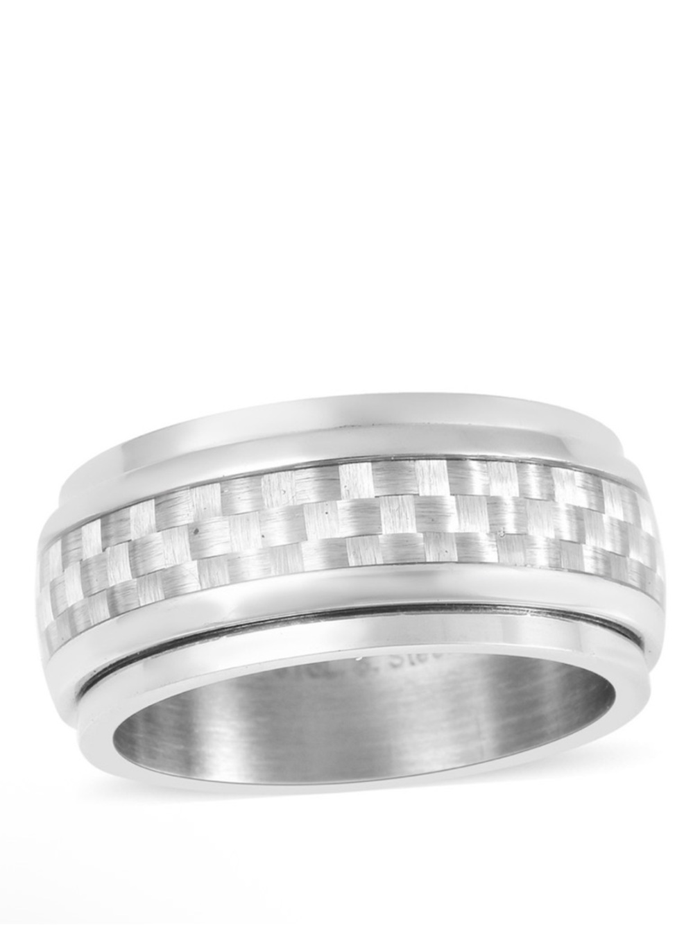 Textured Pattern Spinner Band Ring